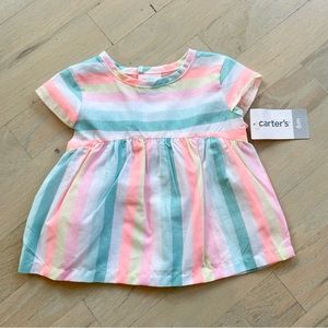 Carter’s Colorful Striped Top | Size: 6 Months